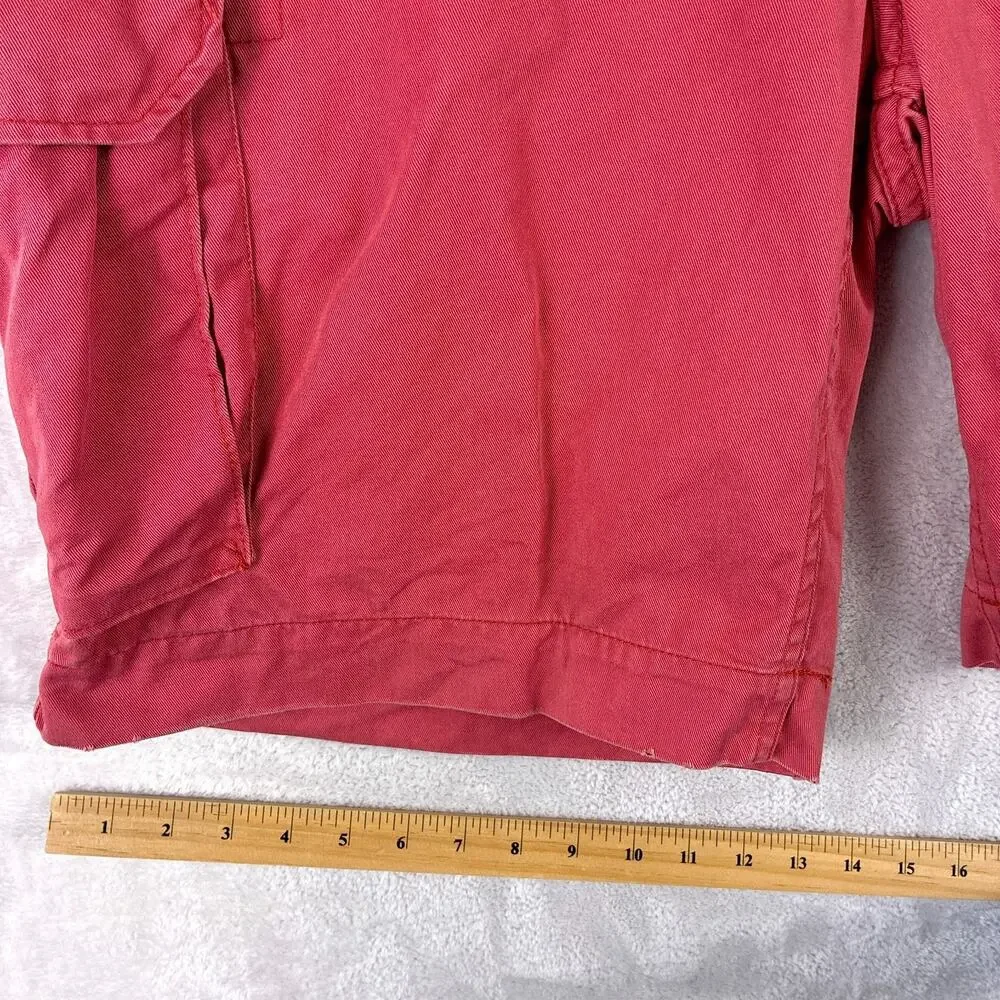 VTG Polo Ralph Lauren Cargo Shorts Mens 36 Coral Pink Twill Baggy Preppy Y2K